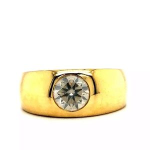 1.18 Carat Diamond Solitaire 18k Band Size 7.5 Appraisal Inc